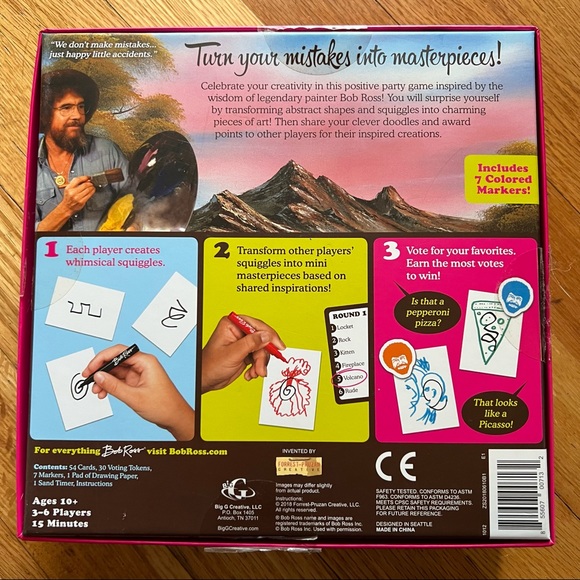 Happy Little Accidents Bob Ross Board Game party game - Picture 3 of 5